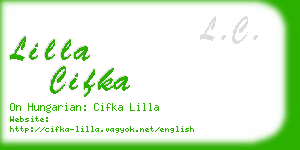 lilla cifka business card